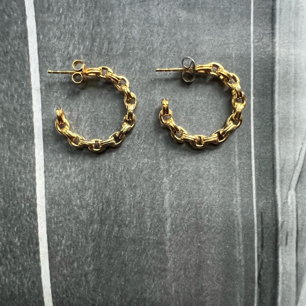 Missoma Gold Chain Hoop Earrings